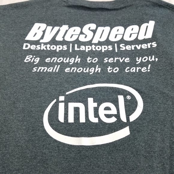 Gildan Dry Blend  Talk Nerdy to me T Shirt Intel - Picture 6 of 6